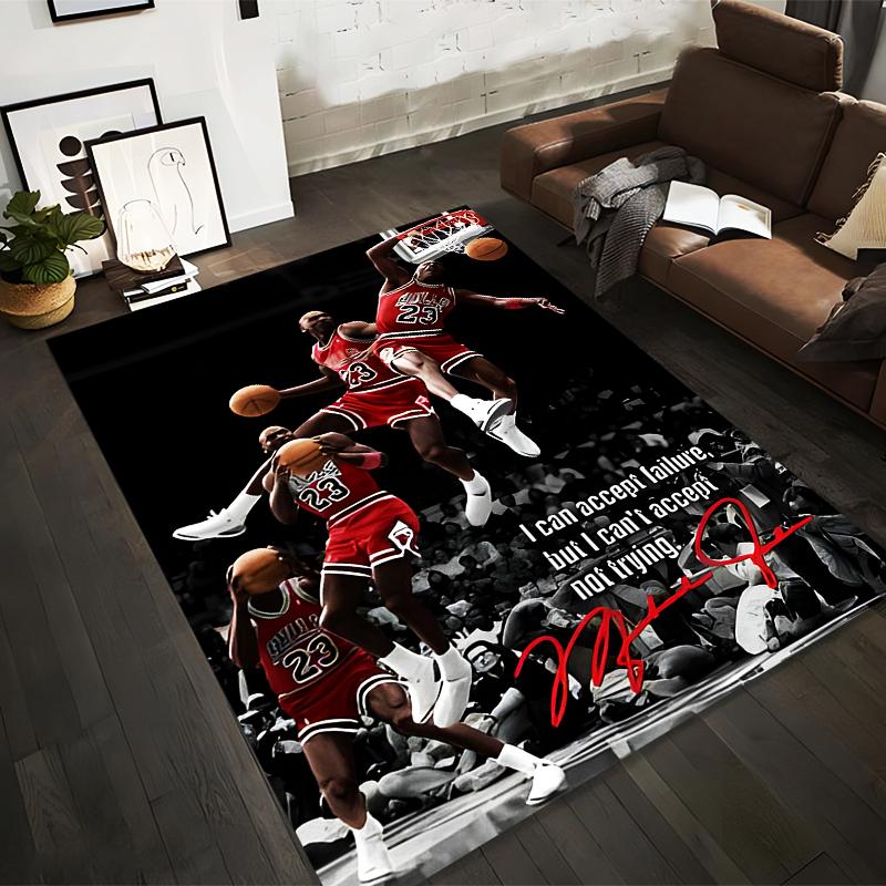 Michael Jordan Basketball Action Collage Rug Non-slip rug suitable for living room and bedroom sofas sofas