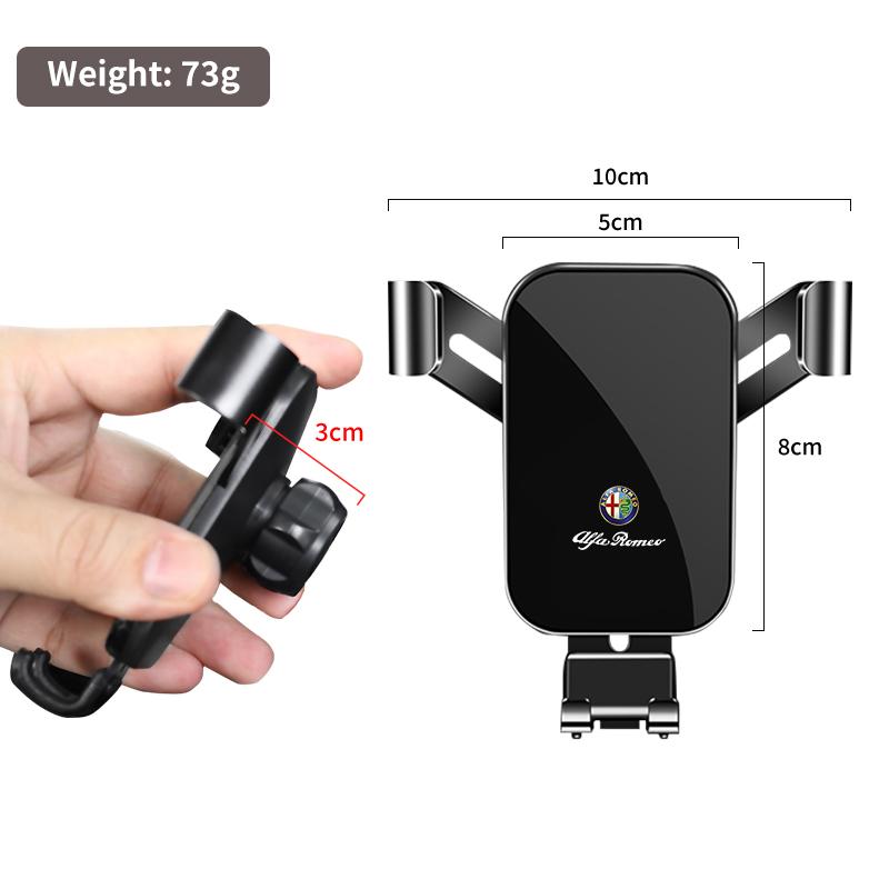 Car Phone Holder Cell Air Vent Mount Moblie GPS Support Stand For Alfa Romeo 159 Giulietta 156 147 Giulia Mito GT Stelvio SpiderGV5