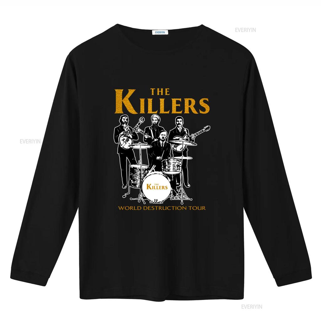 The Killers Alt Rock Band World Destruction Tour Brandon Flowers T Shirt S 234Xl SG417 vintage Washed Casual streetwear