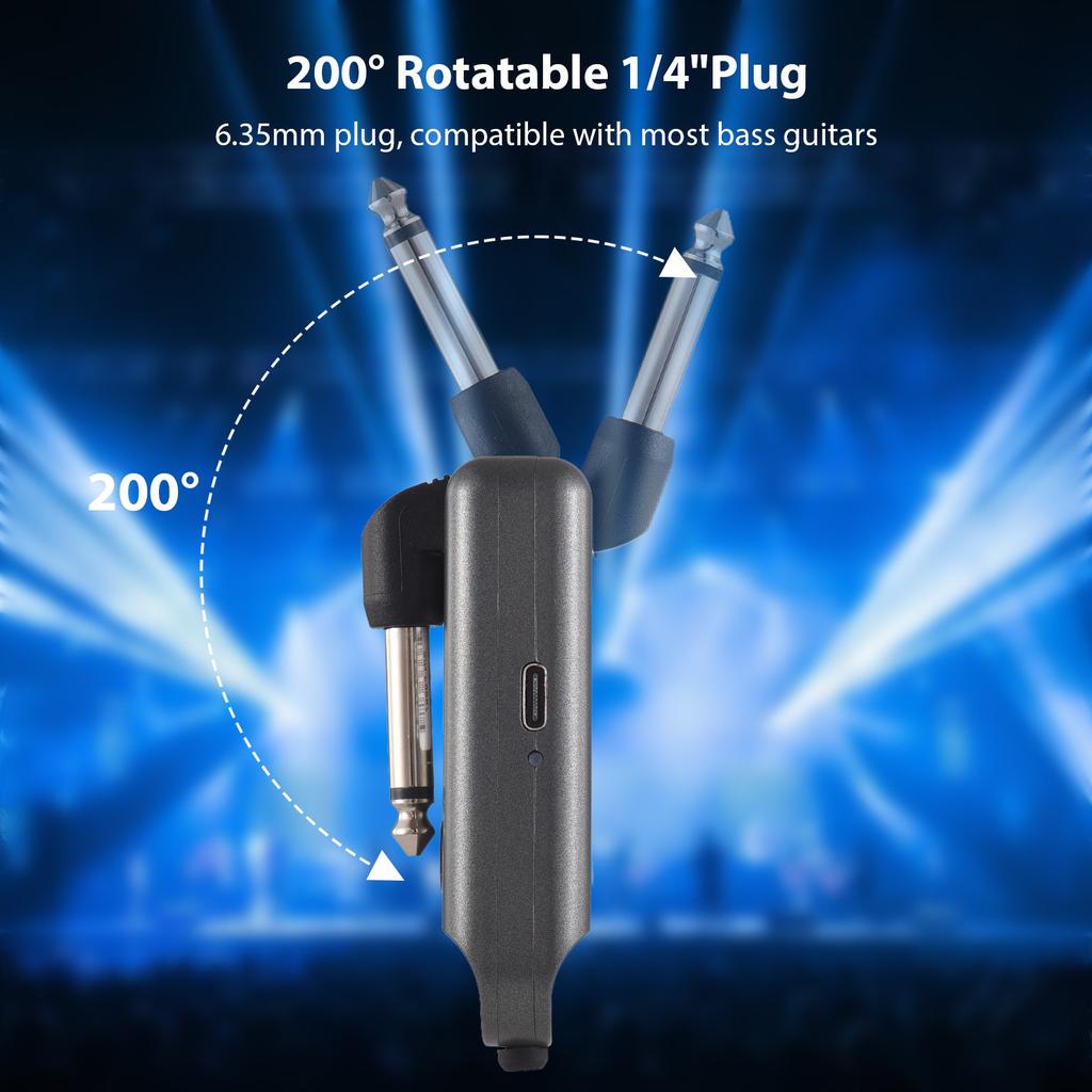 Беспроводная гитарная система Mooer 2.4G Перезаряжаемый комплект передатчика и приемника для электрогитары