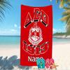 Customizable personalized beach towels Delta Sigma Theta themed designs.Suitable for the beach, yoga, sports;ideal as beach accessories