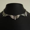1 шт. Винтажное ожерелье с мотыльком-скелетом, Золотистый металлический материал, Панк-стиль, Унисекс для повседневной носки