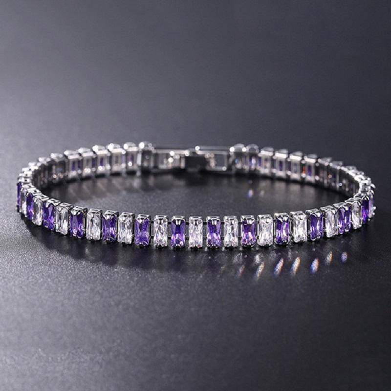 4 мм зеленый теннисный браслет с кубическим цирконием, браслеты-цепочки для женщин и мужчин, золотистый, серебряный цвет, ручная цепочка с цирконием, ювелирные изделия для Homme