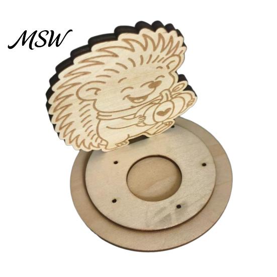 Maple Leaf Table Decoration Autumn Wooden Candle Holder, Halloween Tea Light Wood Candlestick Pumpkin/Mushroom/Maple Leaf/Hedgehog Holder for