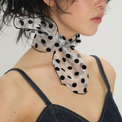Шарф Eireve из органзы в горошек (WHITE)