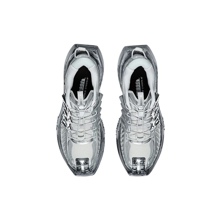 Li Ning Xuan Kong Slay Fabric Synthetic Leather Reflective Non-Slip Wear-Ready Low-Top Sports Casual Shoes Men Sneakers Gray Silver AZGS019-2