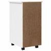 MOSS Mobile Drawer Cabinet in White Solid Pine Wood