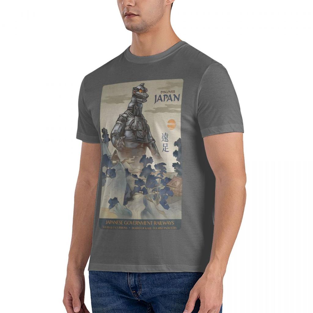 Мехагодзиллаед Открой Японию Годзиллаед Мужская футболка оверсайз Модная повседневная с коротким рукавом Винтажная Женская Y2K футболка