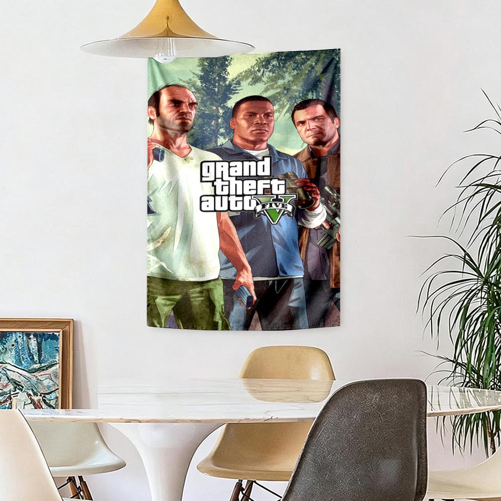 Gta Retro Tapestry Retro Boho Ideal For Living Room Dorm Wall Studio Wall All Season Vintage Wall Art Gift For Thanksgiving Christmas