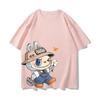 Летняя свободная футболка унисекс с коротким рукавом для мужчин/женщин с принтом LABUBU