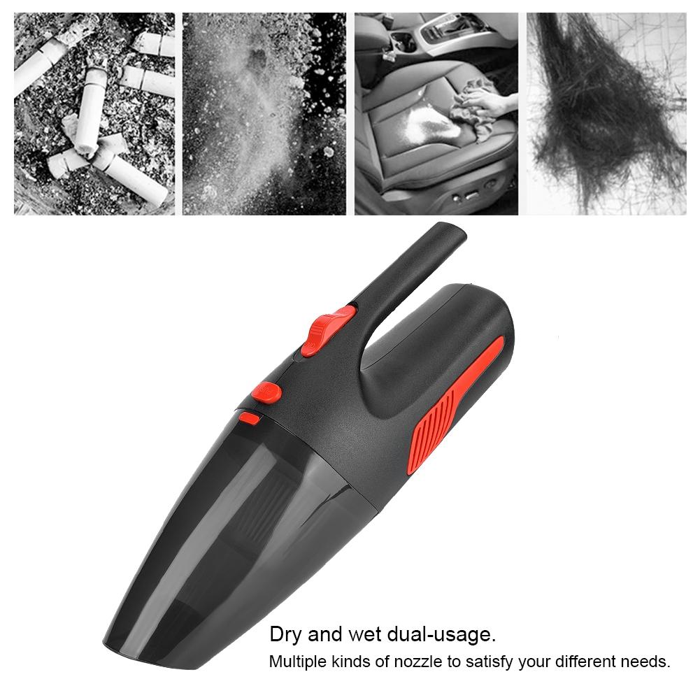 120W Wired Vehicle Cleaner Wet and Dry Dual Use Car 12V ABS Suction Cleaner(Black)