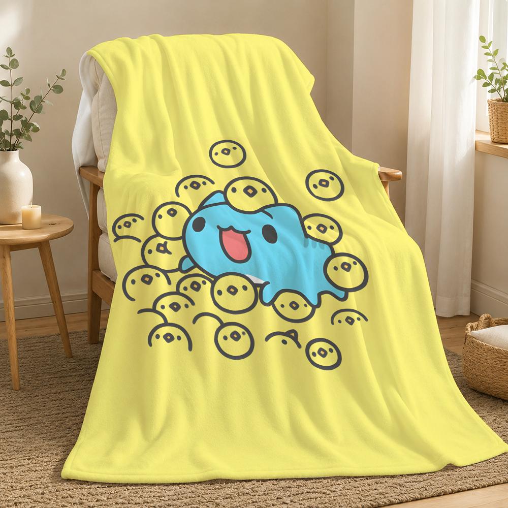 Bugcat Capoo Cartoon Character Throw 240g flannel blanket, suitable for sofas, beds, offices, exquisite gift blankets