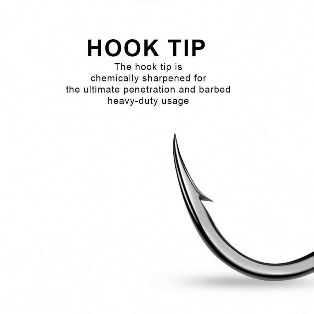 High Carbon Steel Fishing Hooks Set 100pcs for Sea Fishing Tackle
