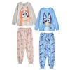 Bluey Childrens/Kids Characters Long Pajamas Set (Pack of 2)