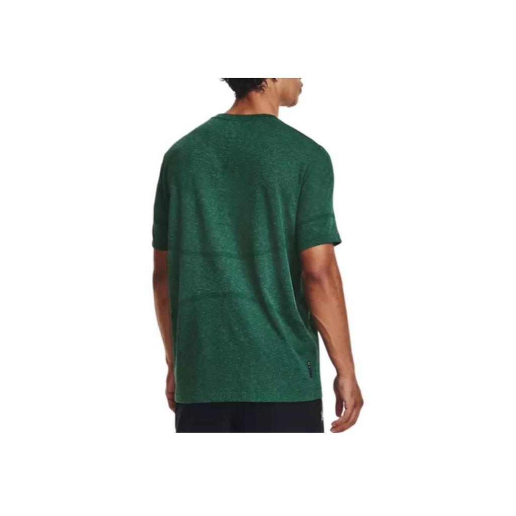 Under Armour Solid Color Crew Neck Short Sleeve T-Shirt Men Tops Green 1376781-322