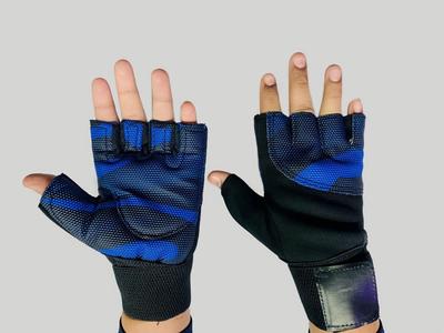 Перчатки Body Smith Unisex Camo Blue Gym для поддержки запястья