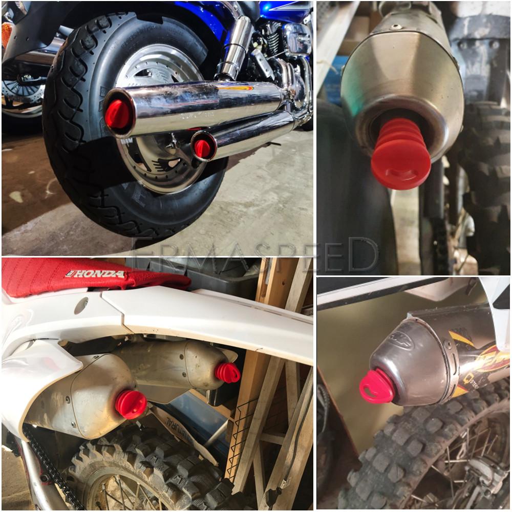 Заглушка выхлопной трубы мотоцикла, резиновая заглушка глушителя, заглушка выхлопной трубы для мотокросса, глушитель, промывочная заглушка мотоцикла