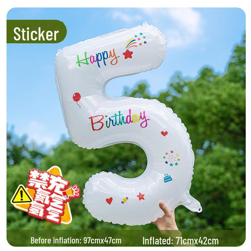 1st Birthday Balloon Cake Scene Decoration for Baby, Boys & Girls – Party Photo Props
