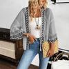 2025 Autumn and Winter New Knitted Sweater Elegant Printed Cardigan