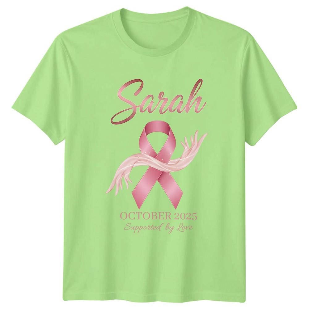 Sarah October 2025 Supported By Love Breast Cancer Awareness Unisexs Unisexs Tee