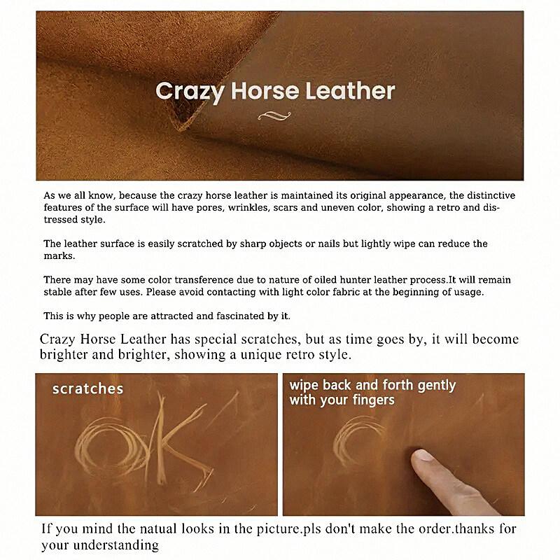 Crazy Horse Leather Handmade Wallet Retro Small Coin Money Bags Simple Wallets Zipper Pouch Card Holdes