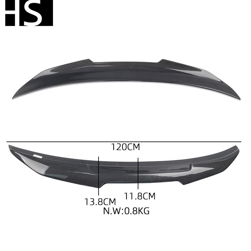 Carbon Fiber Rear Wing Spoiler for 14-20 BMW 4 Series F33/M4 F83 Convertible, PSM Style
