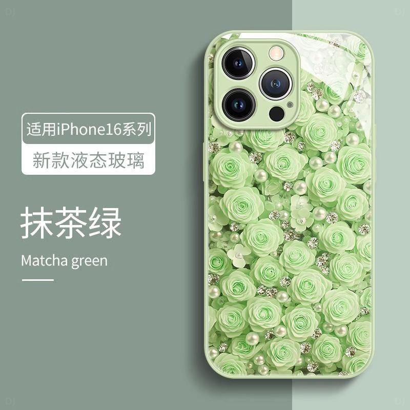 Полный экран алмазная роза подходит для чехла мобильного телефона IPhone11pro Apple 11pro металлическая краска стеклянный чехол мелкое отверстие 11