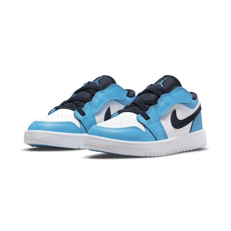 Детские кроссовки Air Jordan 1 Low ALT PS UNC Белый Темно-Пудрово-Синий Обсидиан BQ6066-144