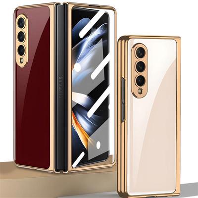 Роскошный чехол для телефона с гальванической рамкой для Samsung Galaxy Z Fold 4, защитный чехол для камеры Galaxy Z Fold4