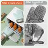 2Pcs Thickened Silicone Insulation Gloves Heat Resistant Non-slip Oven Mitts Cute Anti Scald High Temperature Gloves Microwave