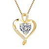 520 Valentine Gift For Women Zircon Heart Pendant Clavicle Chain Exquisite Love Necklace Jewelry