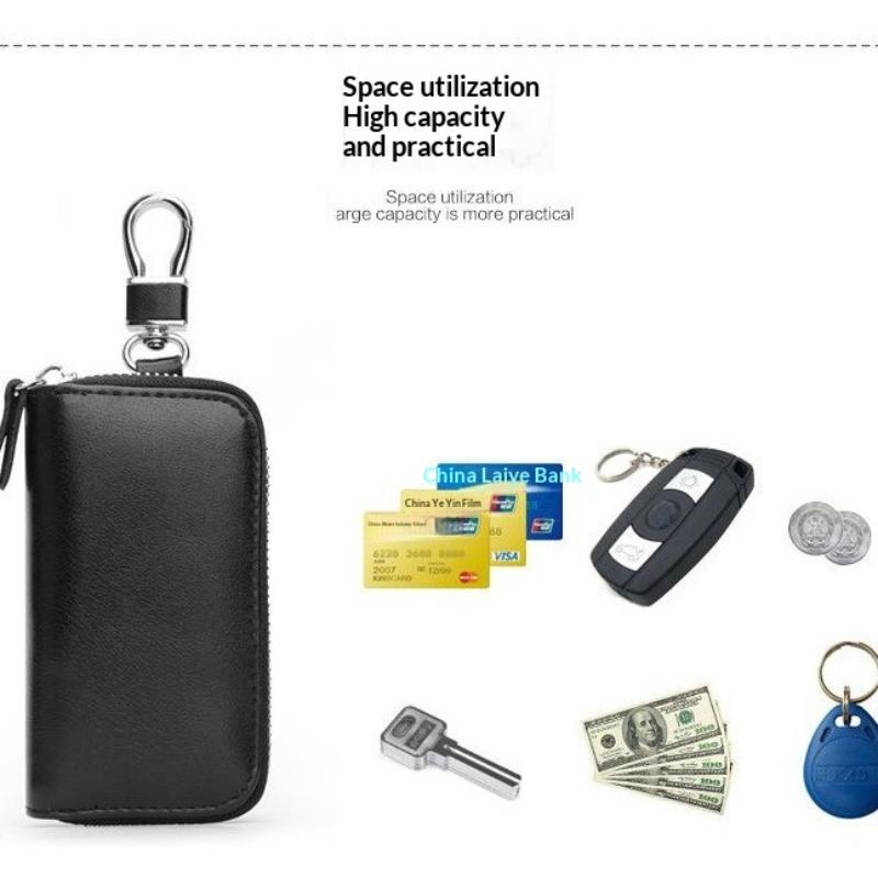 Zipper Key Bag for Men and Women Large Capacity Car Key Holder Ideal for Waist Hanging