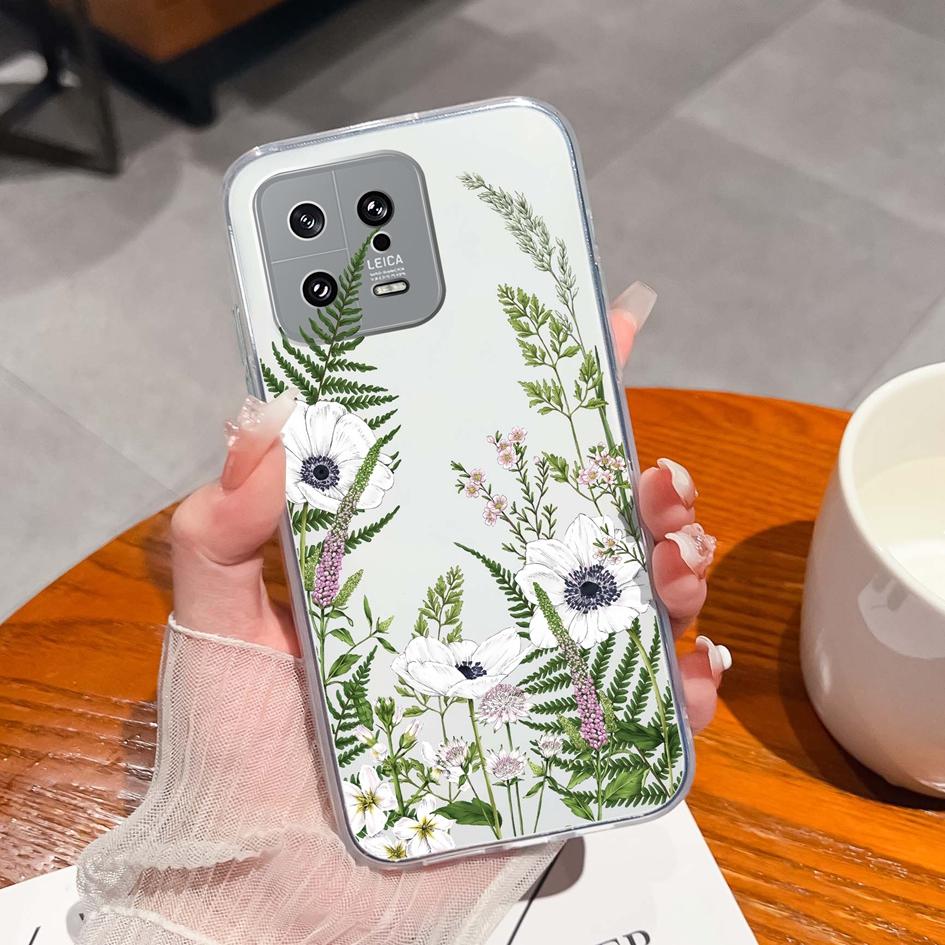 Для Xiaomi 13 14 12 12S 12T 12X Ultra Lite Poco M7 X7 Pro чехол для телефона милый мультяшный рисунок животного прозрачный силиконовый защитный чехол для Xiaomi Capa