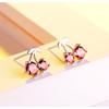 Серьги-гвоздики из стерлингового серебра S925 с вишневым фруктом, корейские серьги, ювелирные изделия