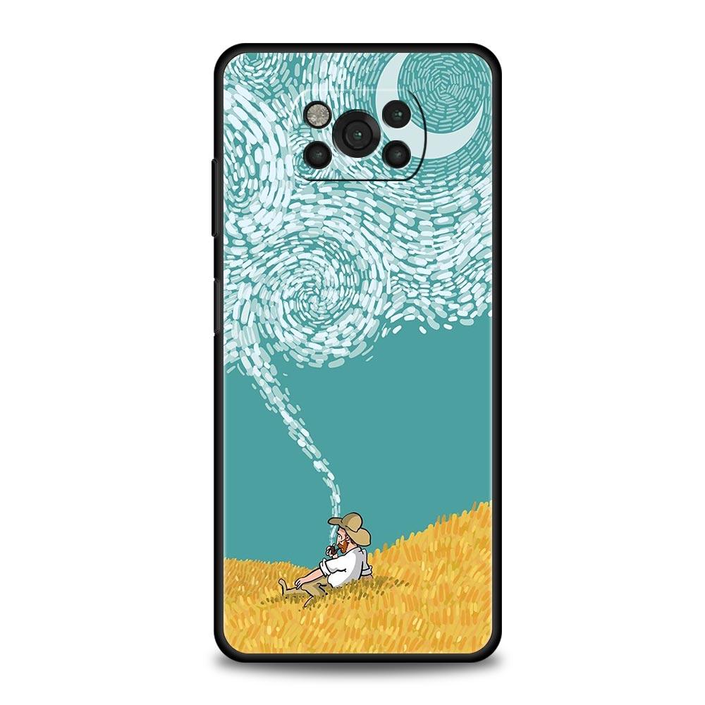 Art Aesthetic Van Gogh Starry Case For Xiaomi Poco X4 X3 NFC F3 M3 M4 Mi Note 10 12 11 Ultra 11T Pro 10T Lite 9T 11i 11X Cover