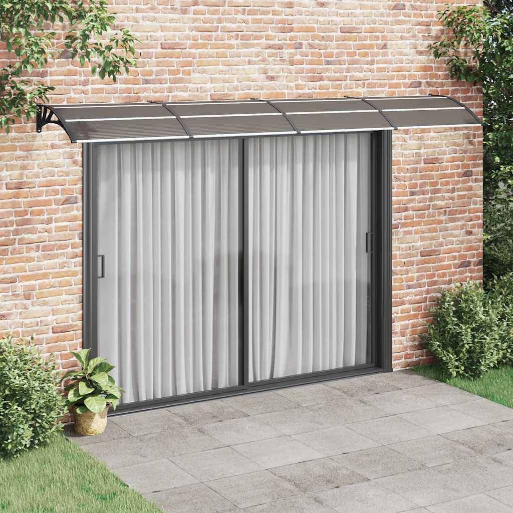 vidaXL Türvordach Schwarz 400 x 100 cm Polycarbonat