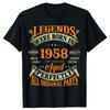 66th Birthday Vintage Legends Born In 1958 66 Years Old T Shirts Graphic Cotton Streetwear Short Sleeve Summer T-shirt Men