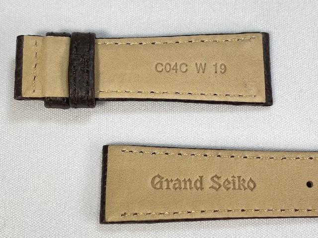 C04C012J0 SEIKO Grand Seiko 19 мм Кожаный ремешок из бычьей кожи для ремешка, Кожа, Коричневый, SBGY029G/ 9R31-0AR0 (Доставка Nekoposu)