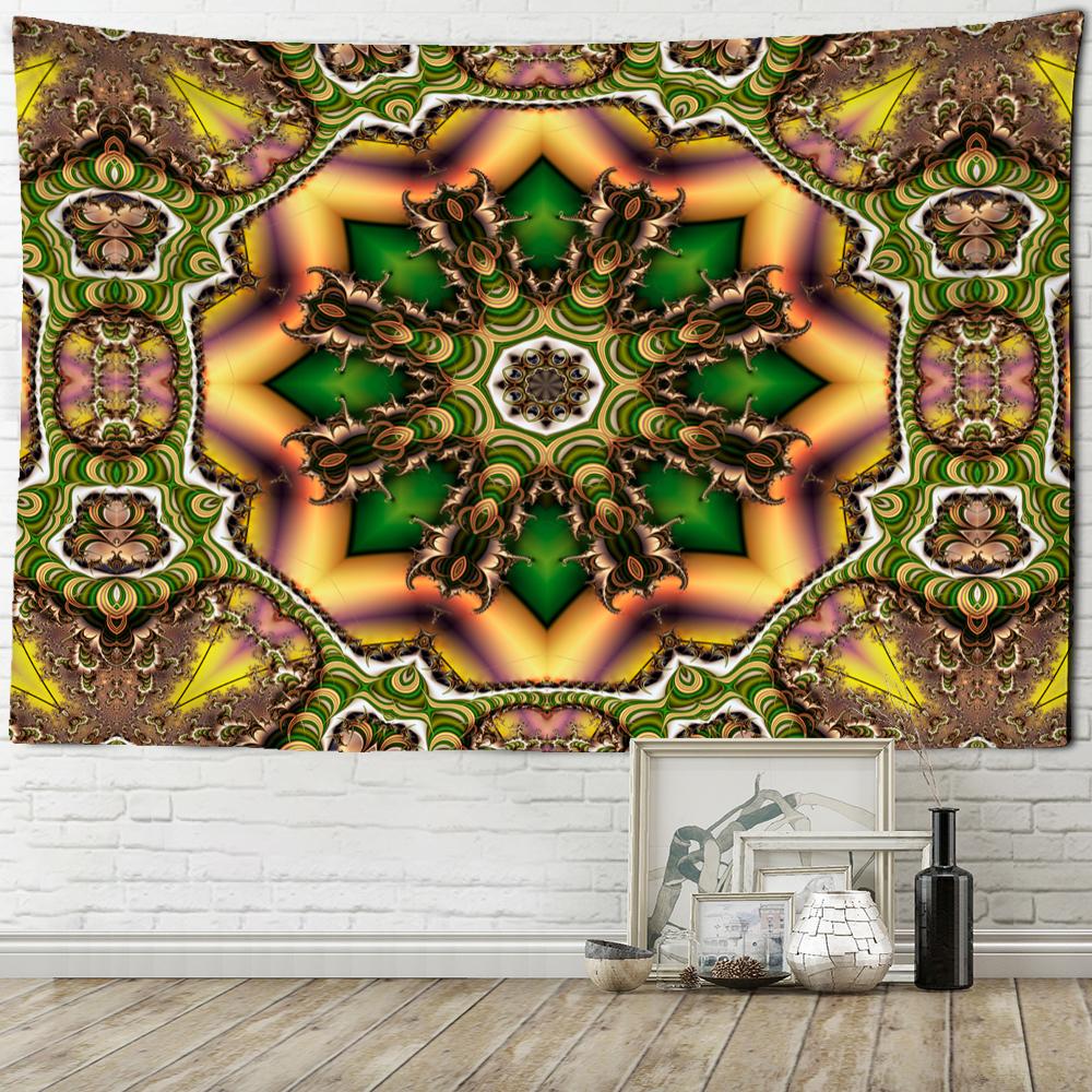 Красочный гобелен с мандалой, настенный гобелен в богемном стиле, психоделический колдовство, тапиз, хиппи, домашний декор