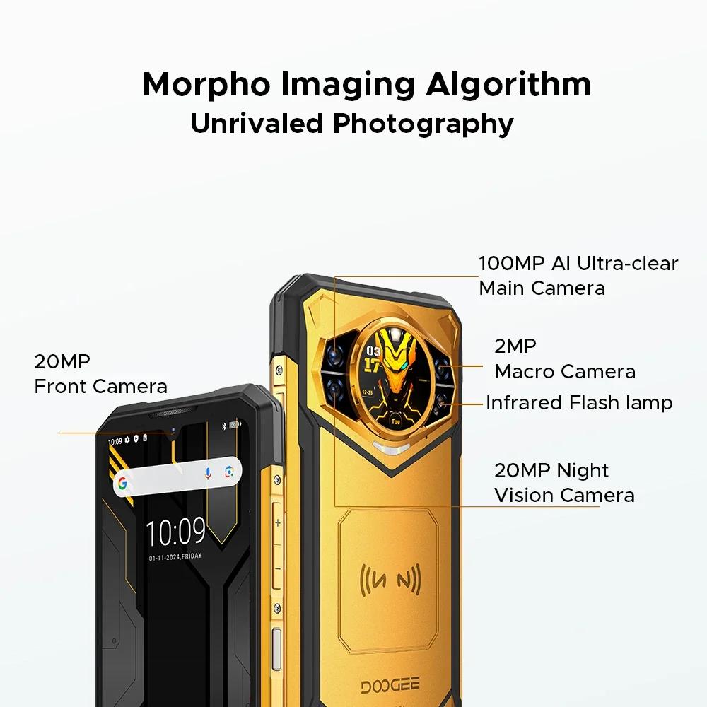 DOOGEE S200 X Rugged Phone 6.72” IPS FHD+120Hz Dimensity 7050 Telephon Portable 32GB+512GB 10100mAh Smartphone 5G Android 14 NFC