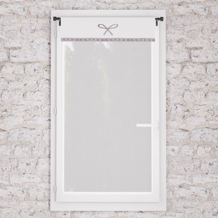 Embroidered Cotton Windbreak 60x120 Cm EMILIE White, by Soleil D'ocre