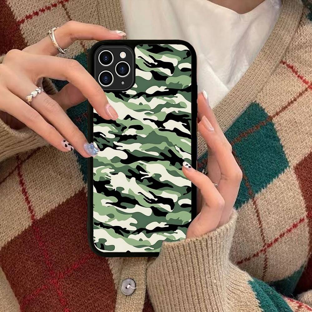 Камуфляжный Военный Армейский Чехол Для Телефона IPhone 17 16 Pro Max 11 12 13 14 15 Жесткий PC+TPU С Подставкой Задняя Крышка