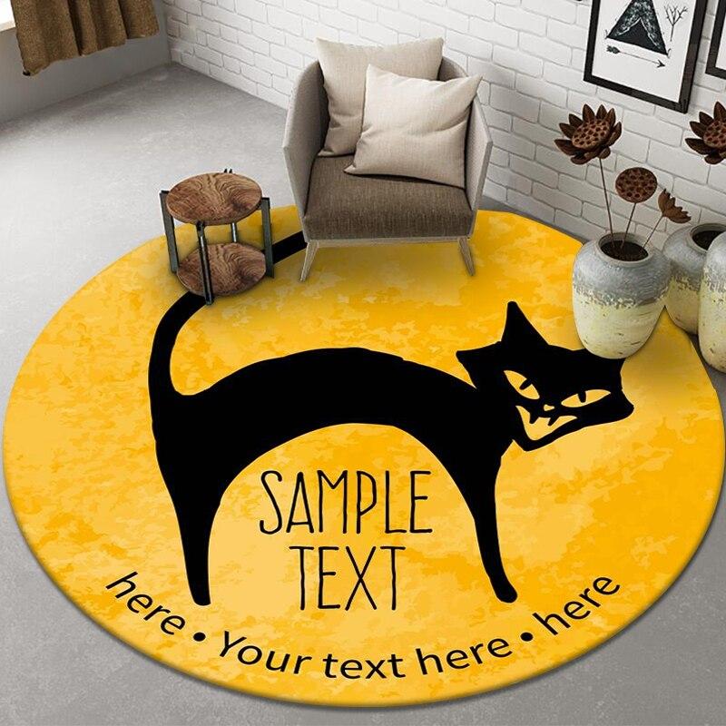 Декор на Хэллоуин, ковер для гостиной, круглый коврик для стула, молитвенный коврик для спальни, нескользящий входной коврик, домашний декор, коврик для столовой
