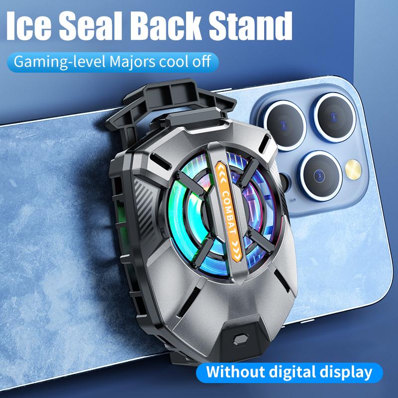 Three Gears Adjustable Mobile Phone Cooler Magnetic Suction Back Clip Semiconductor Cooling Radiator Back Clip with RGB Light