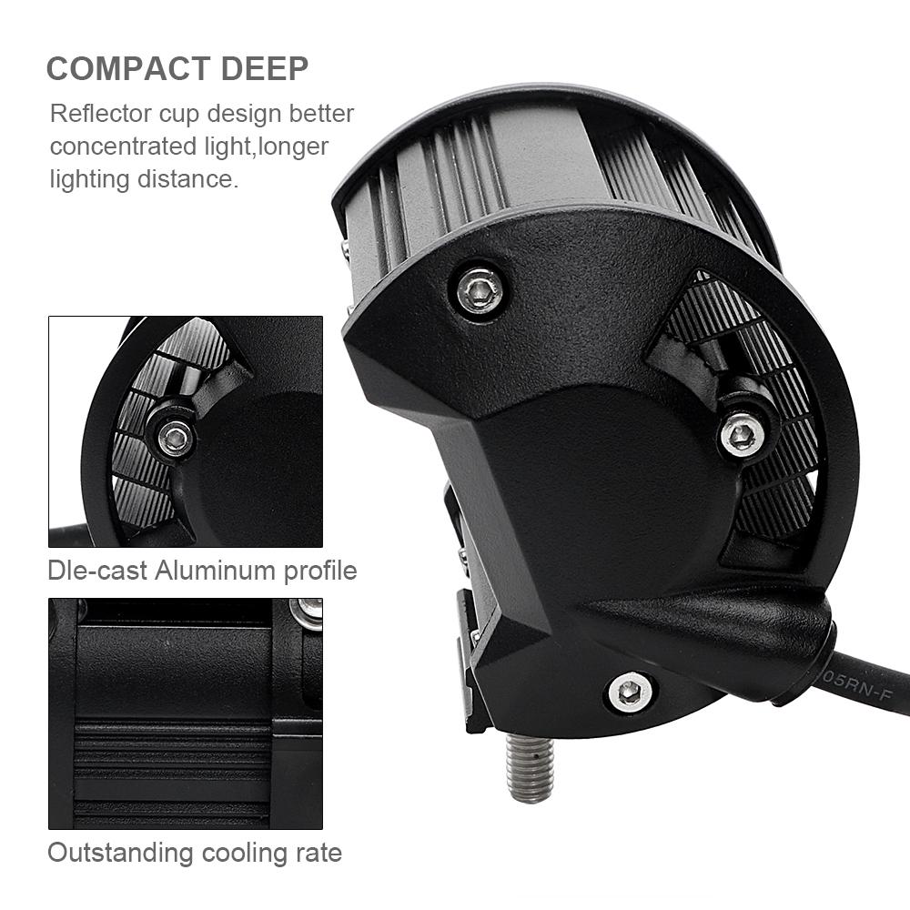 Для трактора, лодки, бездорожья, бездорожья, 4-дюймовая светодиодная световая панель, 2 шт./компл., автомобильный свет, рабочий свет для стайлинга автомобиля, DC12V 24V