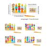 Wooden Beads Sequencing Toy Set Birthday Gift Building Blocks Game Lacing Beads for Boys Girls Kids Children 1 2 3 4 5 6