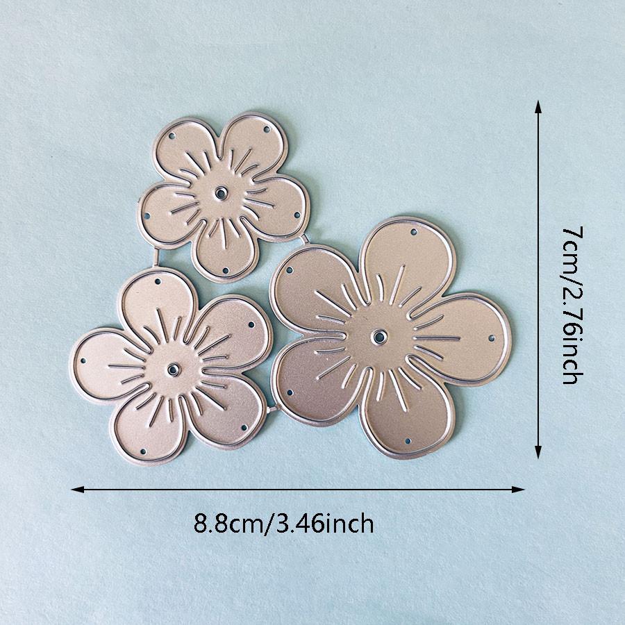 3 шт./лот Лепесток цветка Металлические режущие штампы Трафарет для DIY Скрапбукинга Фотоальбом Тиснение Бумажные карточки Поделки Высечки