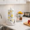 Large Capacity Rotating Paper Towel Holder Stainless Steel Paper Roll Stand  Kitchen