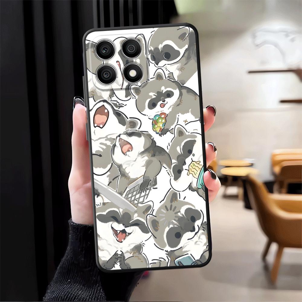 Cartoon Raccoon Case for Honor 8X X5b X6 90 Magic5Lite 200 400 Lite 70 X9a X7 X8 Funda Phone Cover