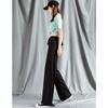 Women's Pants Ice Silk Wide-legged Pants Thin Section High Waist Loose Black Casual Dragging Pants